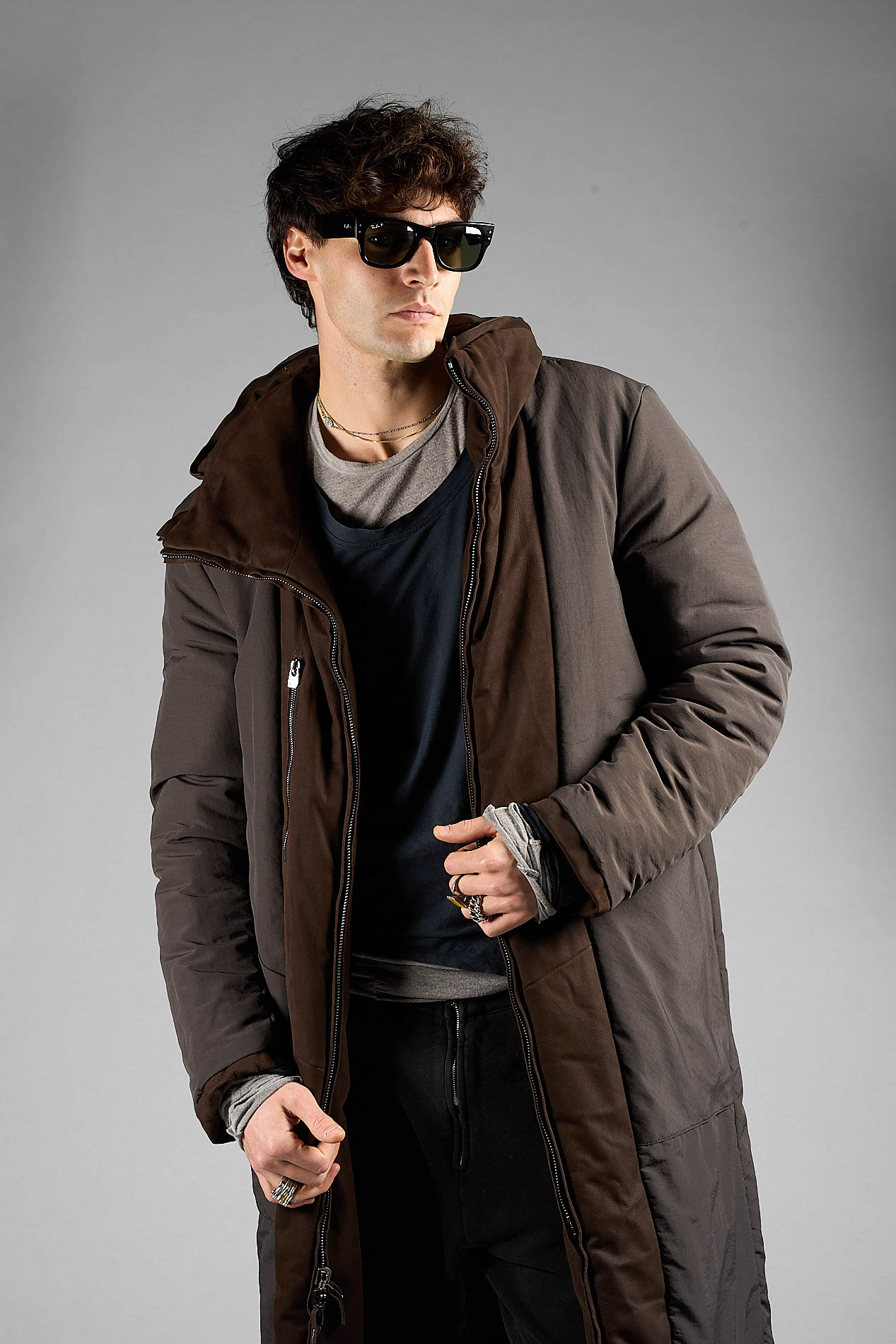 DANIELE BASTA LEATHER AND SILVER JACKET
